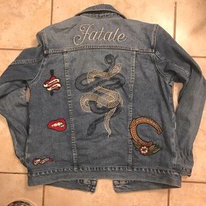 PacSun Denim Jacket with Embroidery and Patches